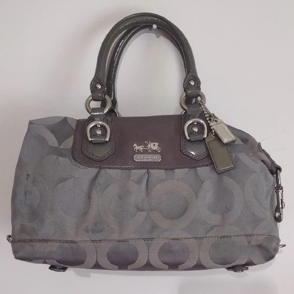 Coach Gray and Black Satchel - Picture 1 of 16